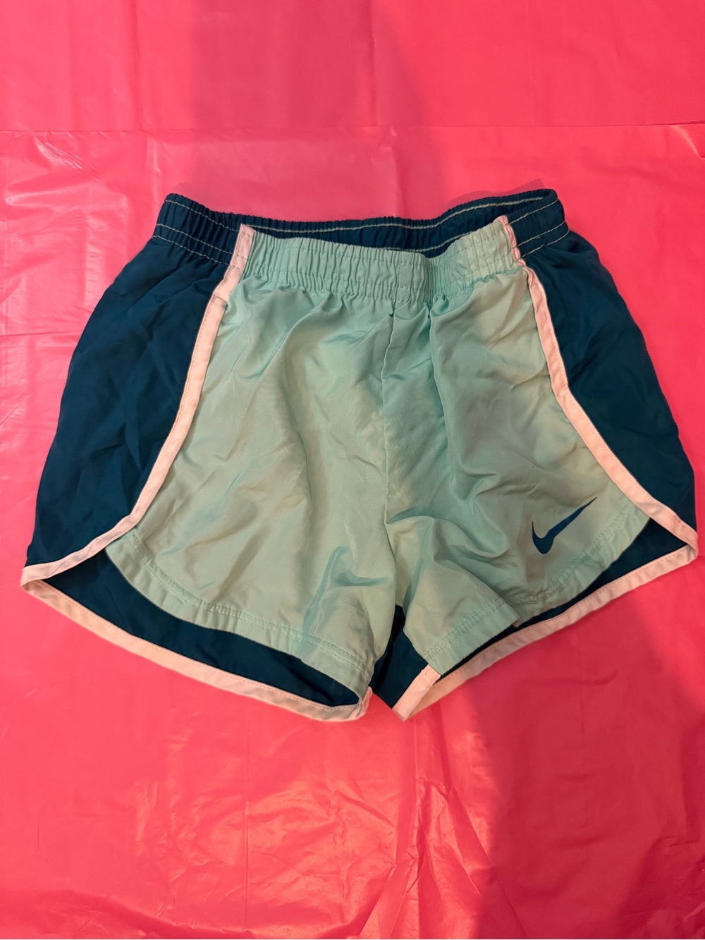 Nike Girls Mint Green and Teal Athletic Shorts